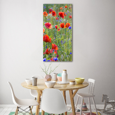 Acrylbild vertikal Wildmohn