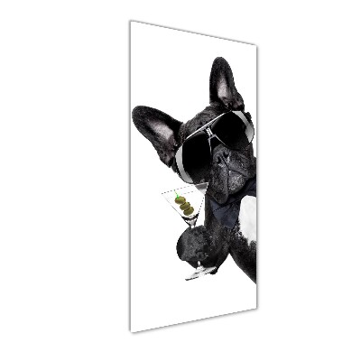 Modernes Acrylbild vertikal Piez mit Martini