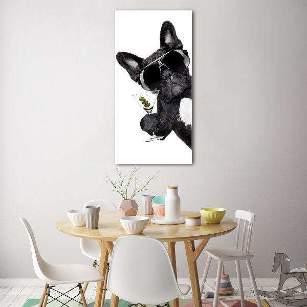 Modernes Acrylbild vertikal Piez mit Martini