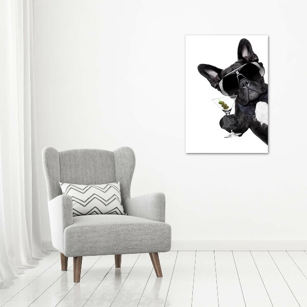 Modernes Acrylbild vertikal Piez mit Martini