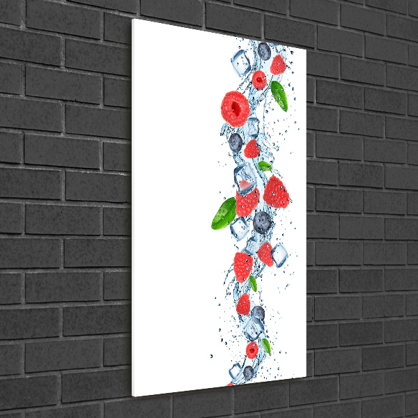 Acrylbild vertikal Waldfrüchte und Eis