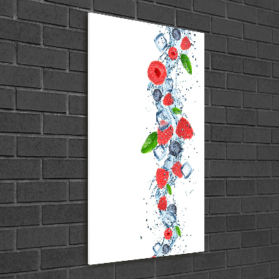 Acrylbild vertikal Waldfrüchte und Eis