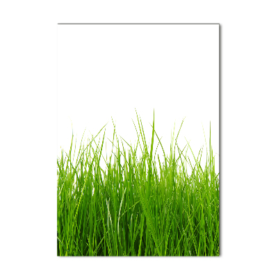 Modernes Acrylbild vertikal Grünes Gras