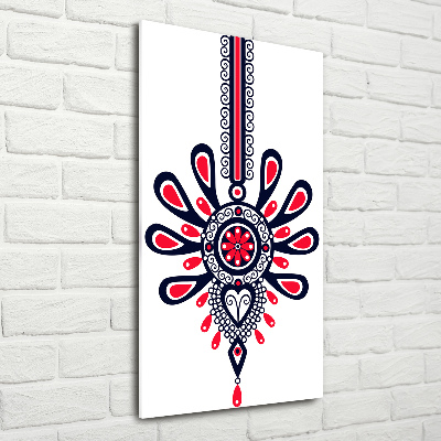 Acrylbild vertikal Polnisches Volksmuster