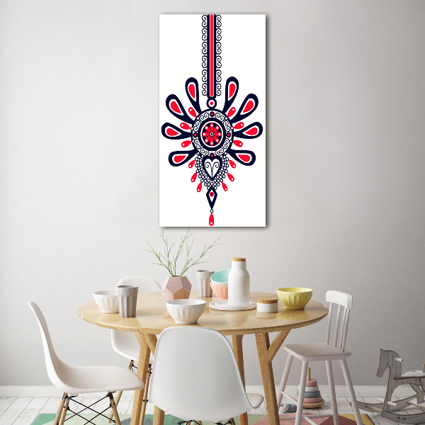 Acrylbild vertikal Polnisches Volksmuster