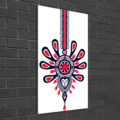 Acrylbild vertikal Polnisches Volksmuster