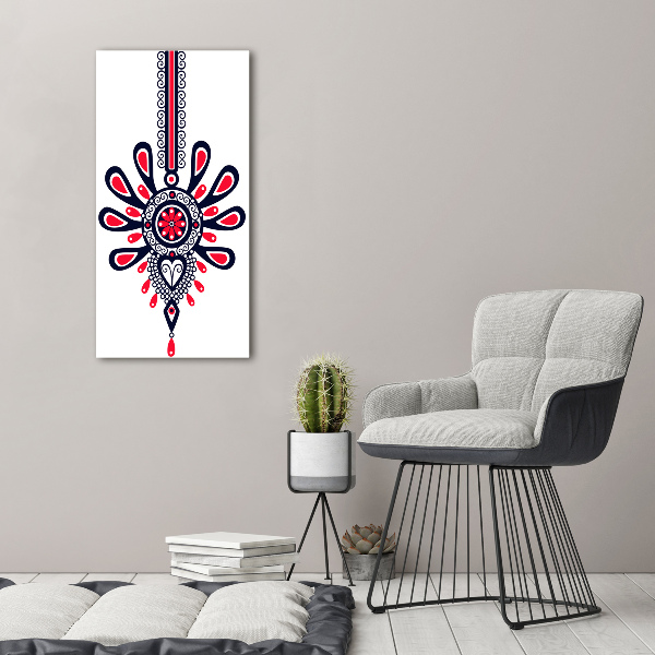 Acrylbild vertikal Polnisches Volksmuster