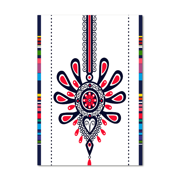 Acrylbild vertikal Polnisches Volksmuster