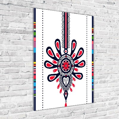Acrylbild vertikal Polnisches Volksmuster