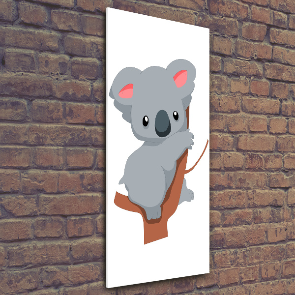 Acrylbild vertikal Panda auf einem Baum