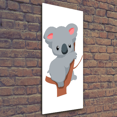 Acrylbild vertikal Panda auf einem Baum