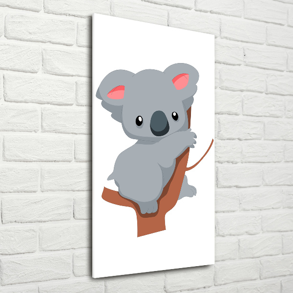 Acrylbild vertikal Panda auf einem Baum