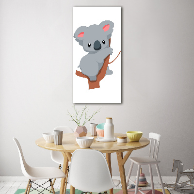 Acrylbild vertikal Panda auf einem Baum