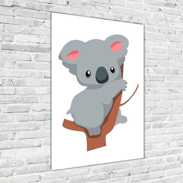 Acrylbild vertikal Panda auf einem Baum