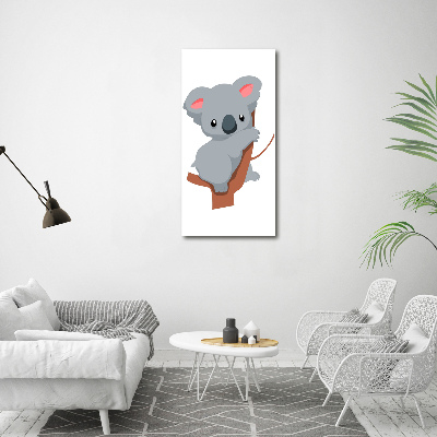 Acrylbild vertikal Panda auf einem Baum