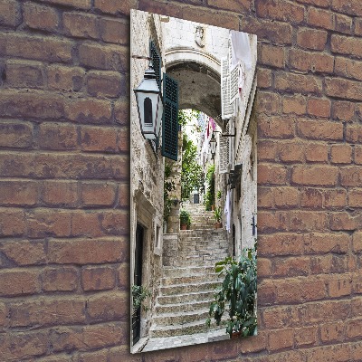Bild auf Acrylglas vertikal Die Straßen von Dubrovnik