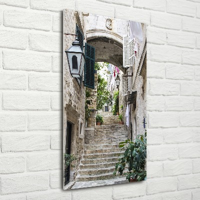 Bild auf Acrylglas vertikal Die Straßen von Dubrovnik