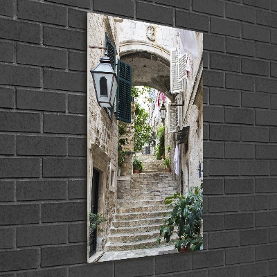 Bild auf Acrylglas vertikal Die Straßen von Dubrovnik