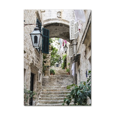 Bild auf Acrylglas vertikal Die Straßen von Dubrovnik