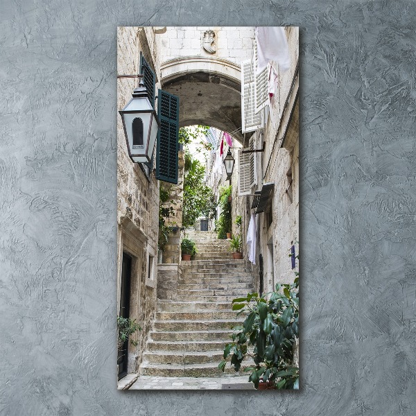 Bild auf Acrylglas vertikal Die Straßen von Dubrovnik