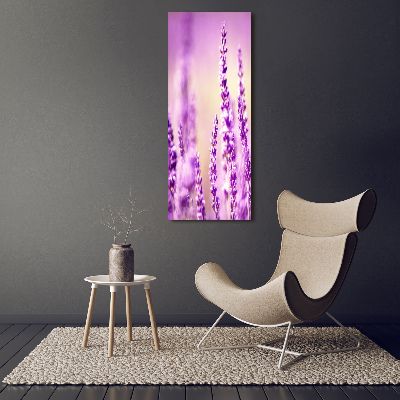Modernes Acrylbild vertikal Lavendel