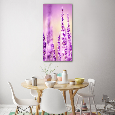 Modernes Acrylbild vertikal Lavendel