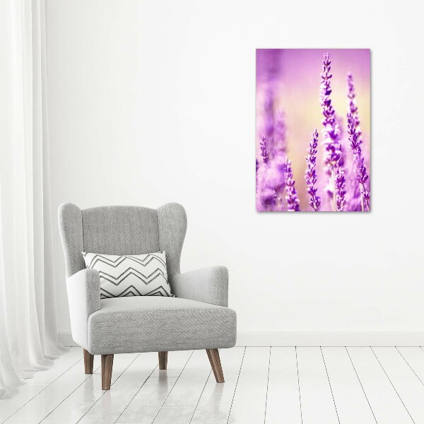 Modernes Acrylbild vertikal Lavendel