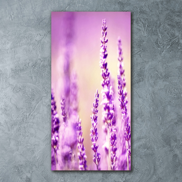 Modernes Acrylbild vertikal Lavendel
