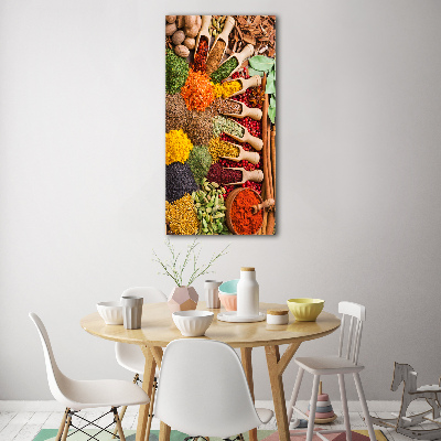 Modernes Acrylbild vertikal Gewürze