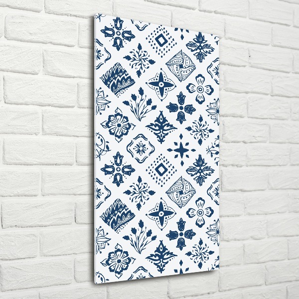 Plexiglasbilder vertikal Blumenmuster