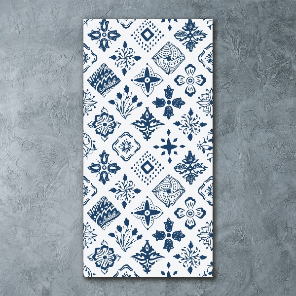 Plexiglasbilder vertikal Blumenmuster