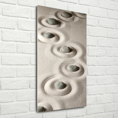 Plexiglasbilder vertikal Steine ​​im Sand