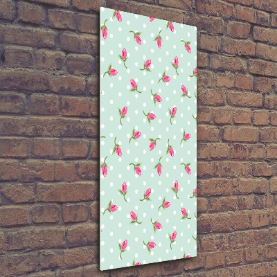 Acrylbild vertikal Rosen