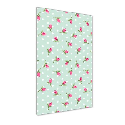 Acrylbild vertikal Rosen