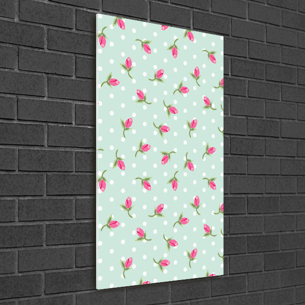 Acrylbild vertikal Rosen