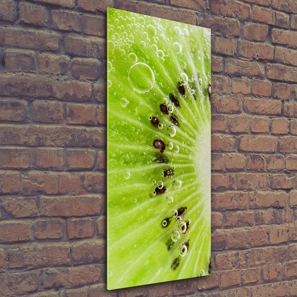 Modernes Acrylbild vertikal Kiwi
