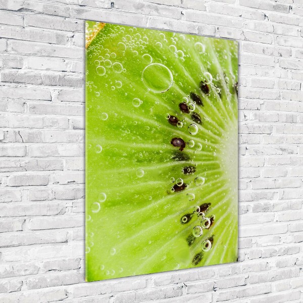 Modernes Acrylbild vertikal Kiwi