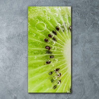 Modernes Acrylbild vertikal Kiwi