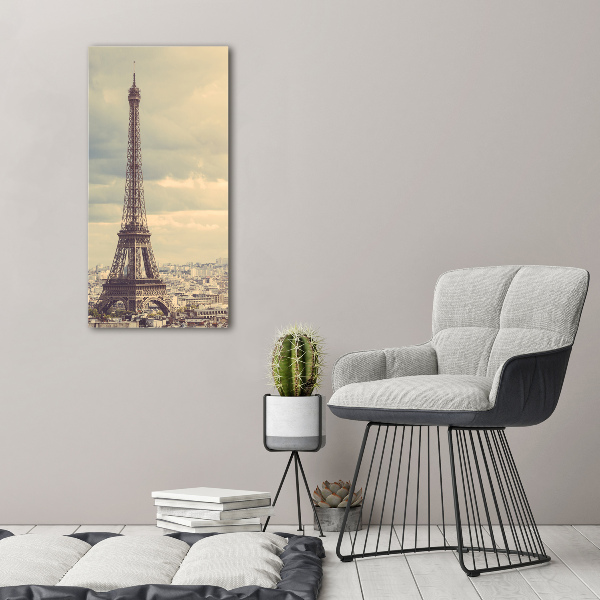 Modernes Acrylbild vertikal Eiffelturm Paris
