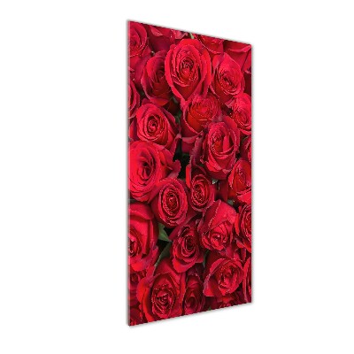Acrylbild vertikal Rote Rosen
