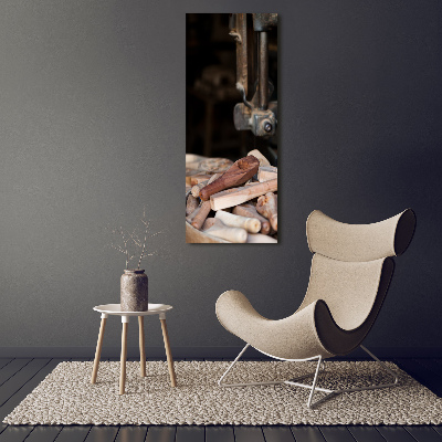 Modernes Acrylbild vertikal Holzwerkzeuge