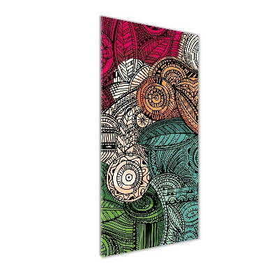 Modernes Acrylbild vertikal Abstrakte Federn