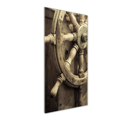 Acrylbild vertikal Das Ruder einer Yacht