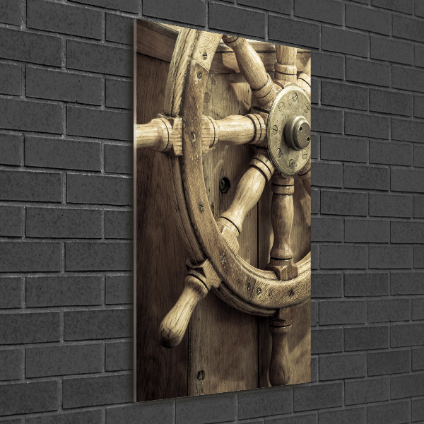 Acrylbild vertikal Das Ruder einer Yacht