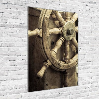 Acrylbild vertikal Das Ruder einer Yacht