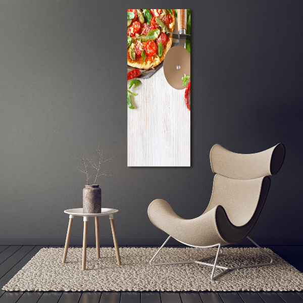 Modernes Acrylbild vertikal Pizza