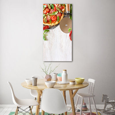 Modernes Acrylbild vertikal Pizza