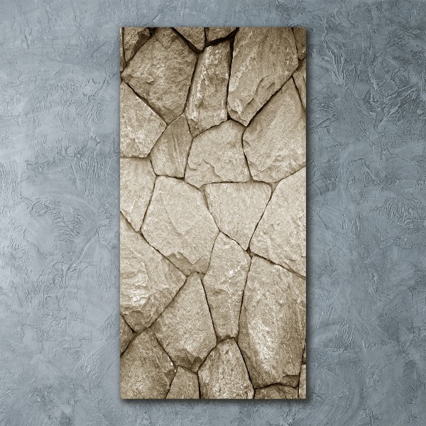 Bild auf Acrylglas vertikal Steinmauer