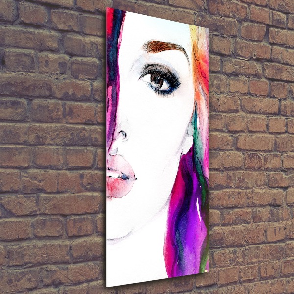 Modernes Acrylbild vertikal Abstrakte Frau