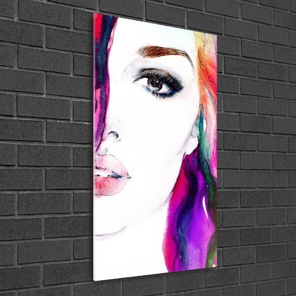 Modernes Acrylbild vertikal Abstrakte Frau